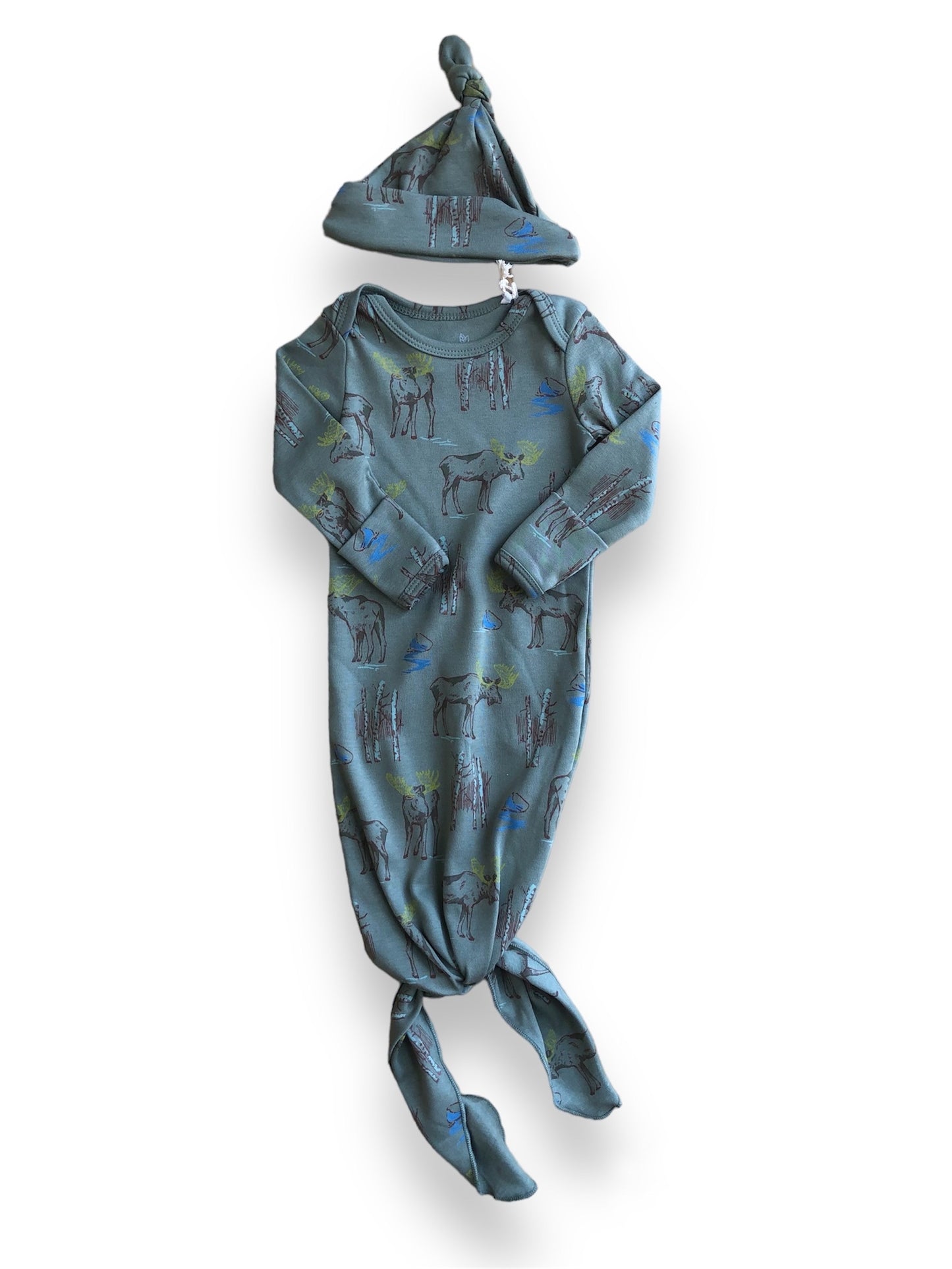 Moose print Cap & Gown 2pc