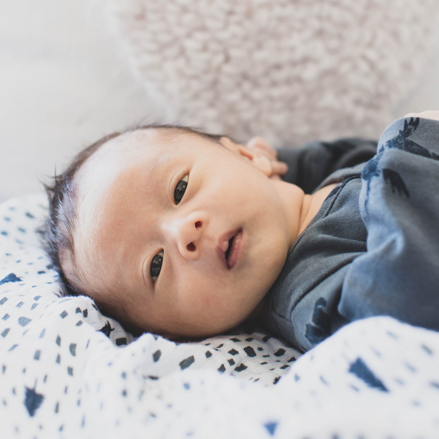 Dash & Tree Print Swaddle