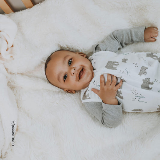 Watercolor Bear Print Sleep Bag