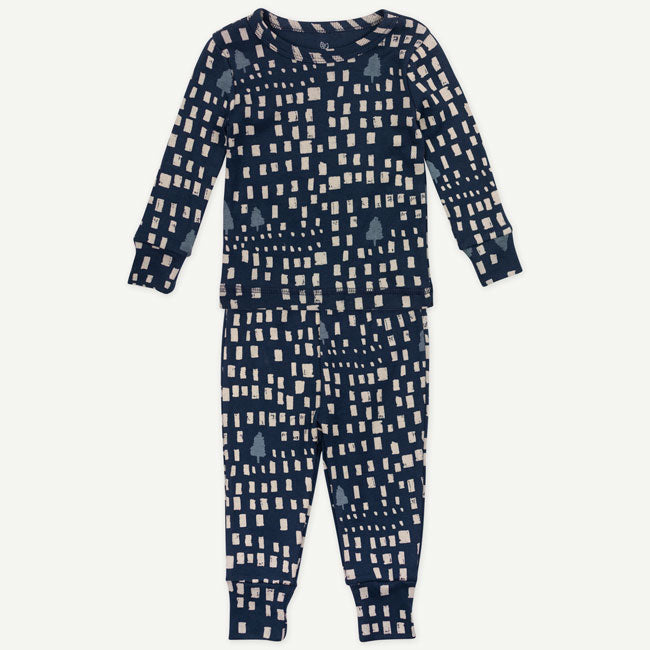 Organic Toddler Boy Dash & Tree Print 2-Piece Pajamas - 24M - Oliver and Rain