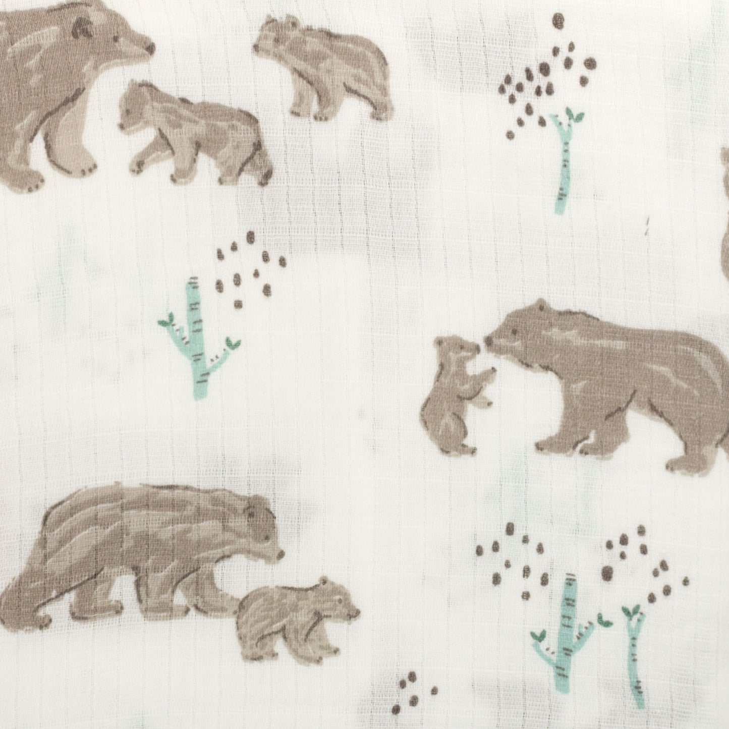 Watercolor Bear Print Swaddle