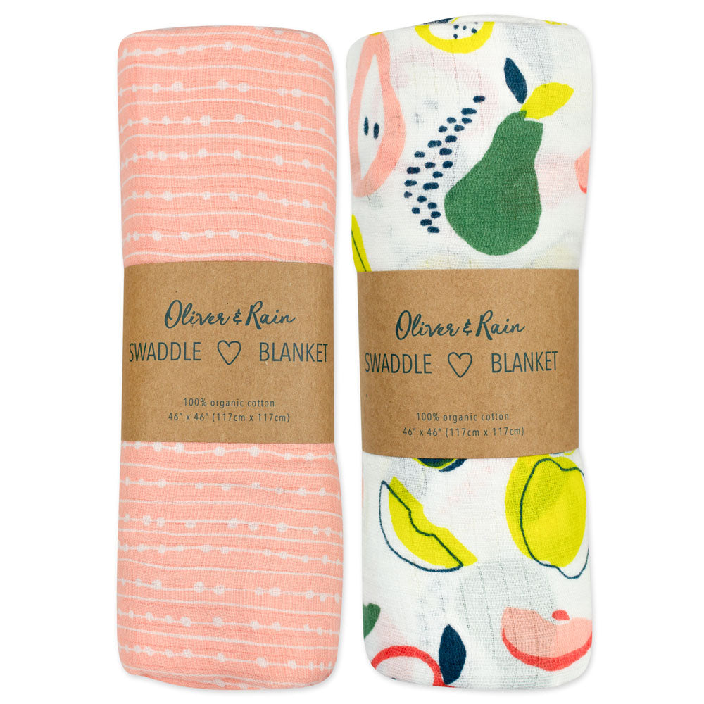 Fruit 2-Pack Swaddle