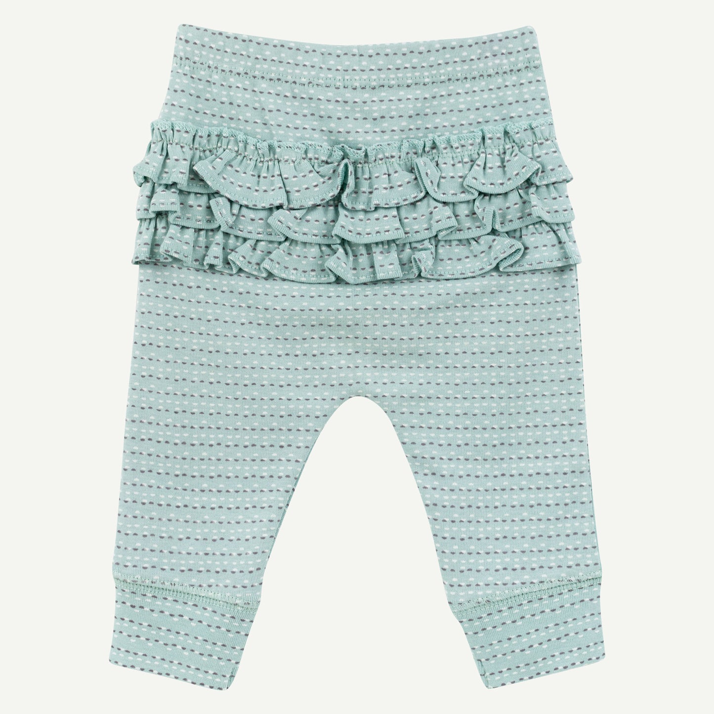 Light Blue Geo Ruffle Legging