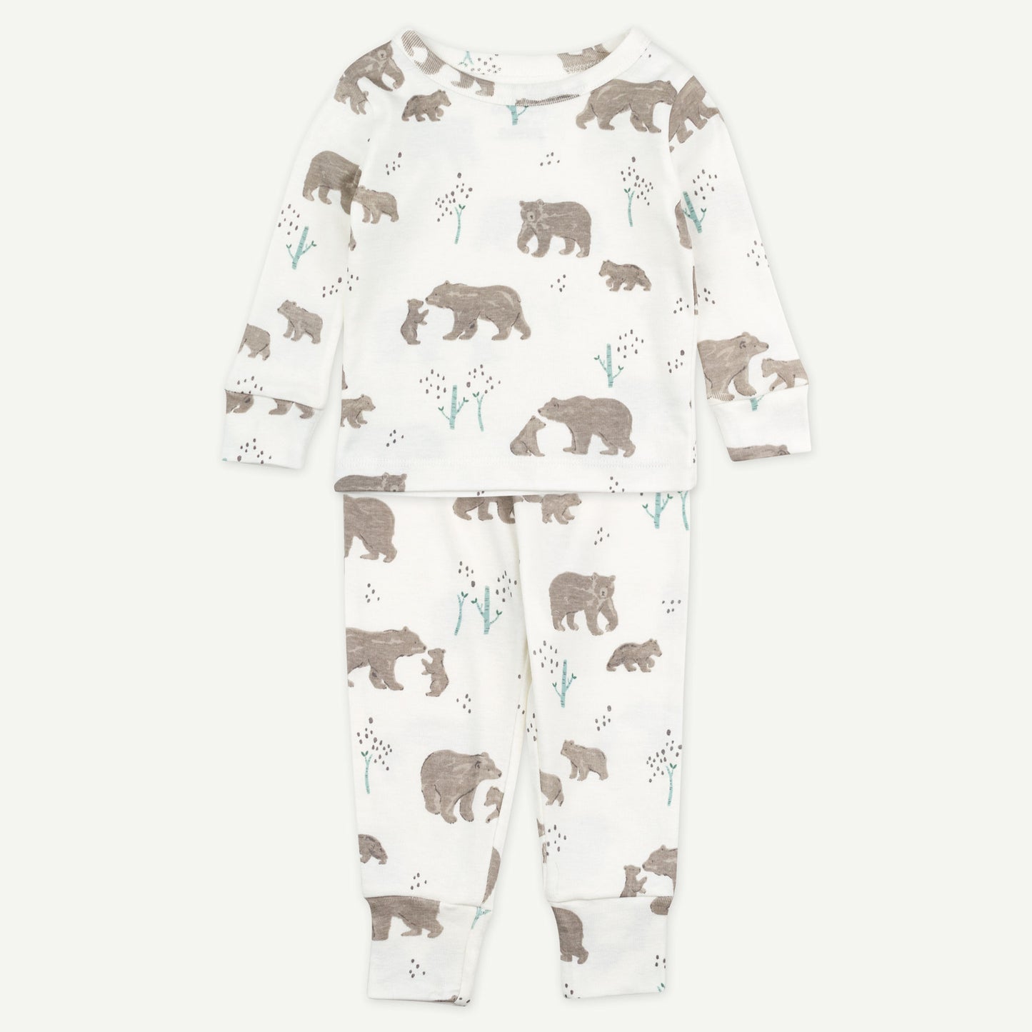 2-Piece Pajama in Watercolor Bear Print