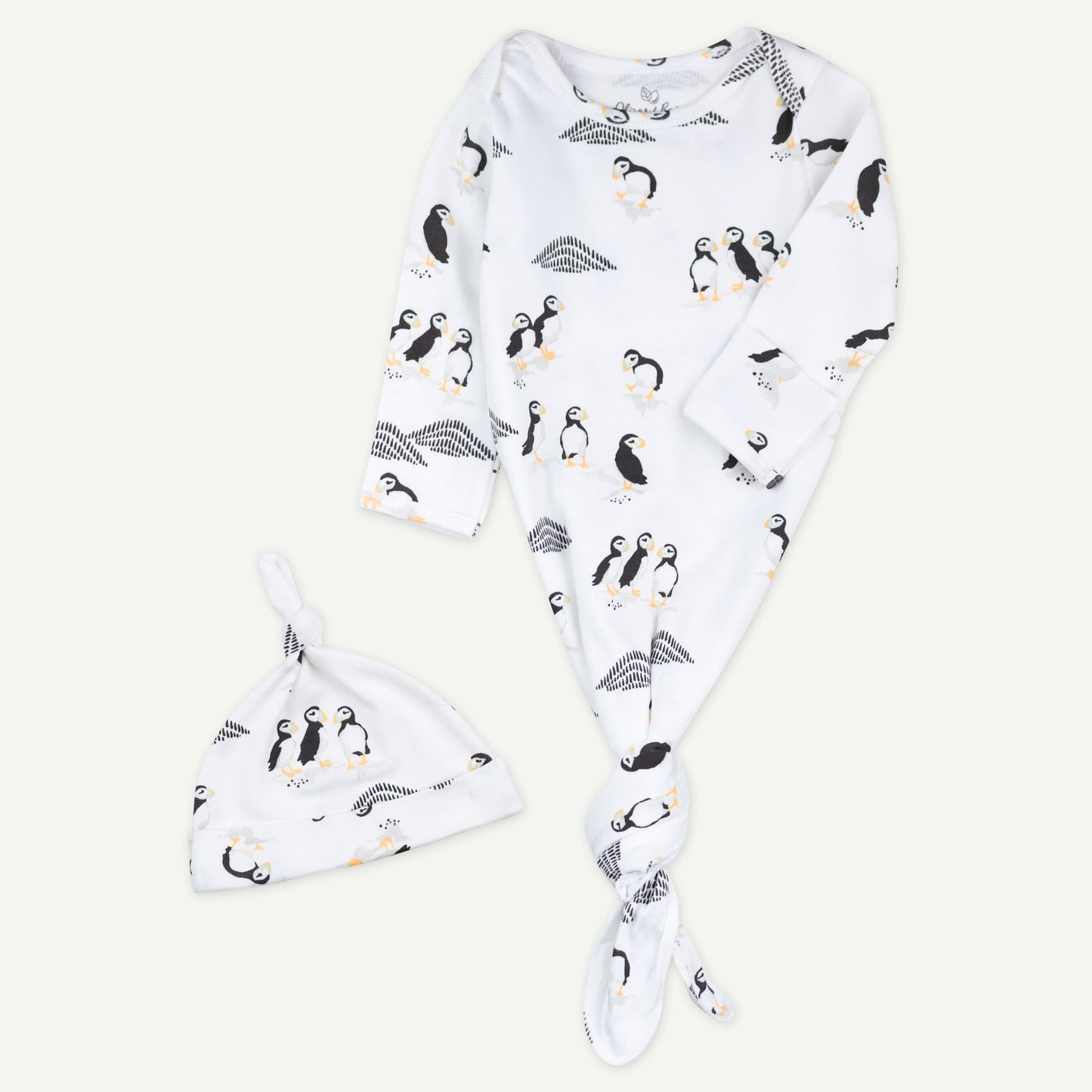 Puffin Print Cap & Gown Set