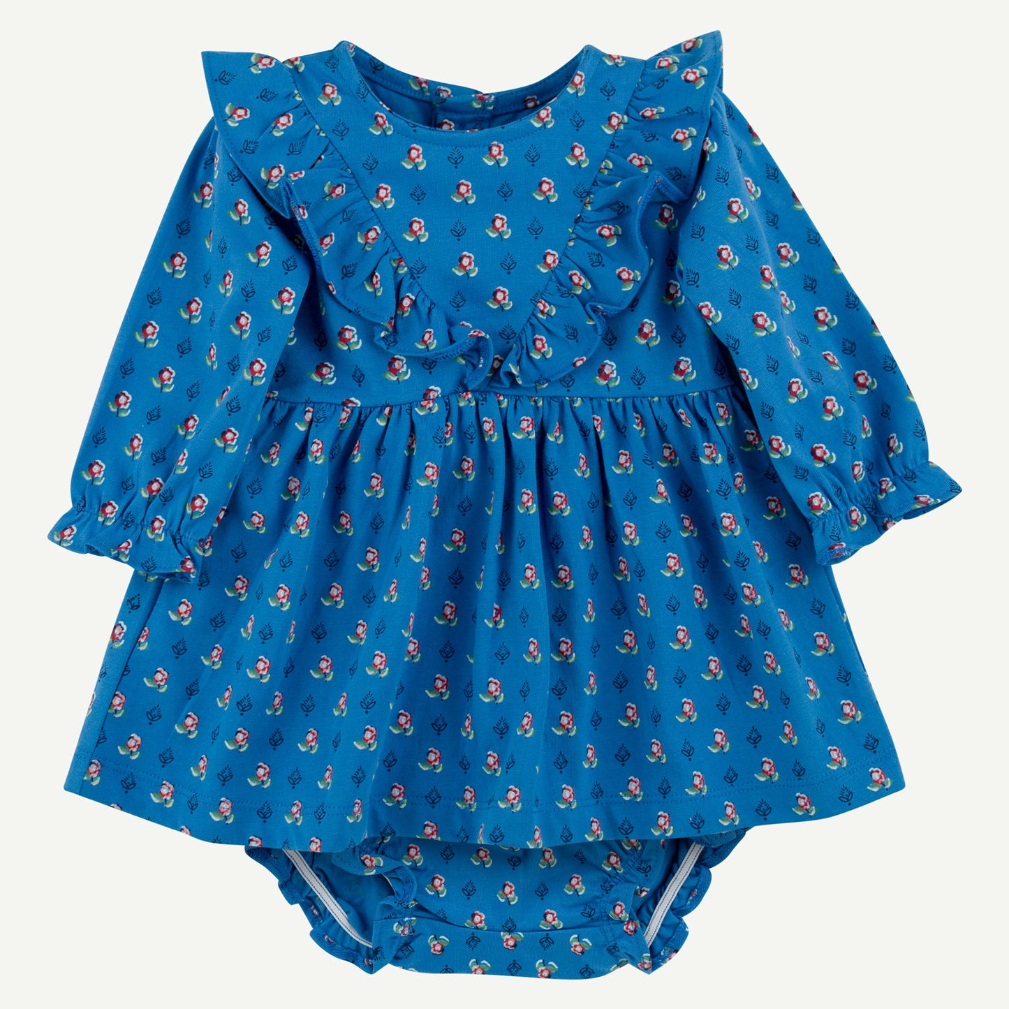 Blue Floral Dress Set