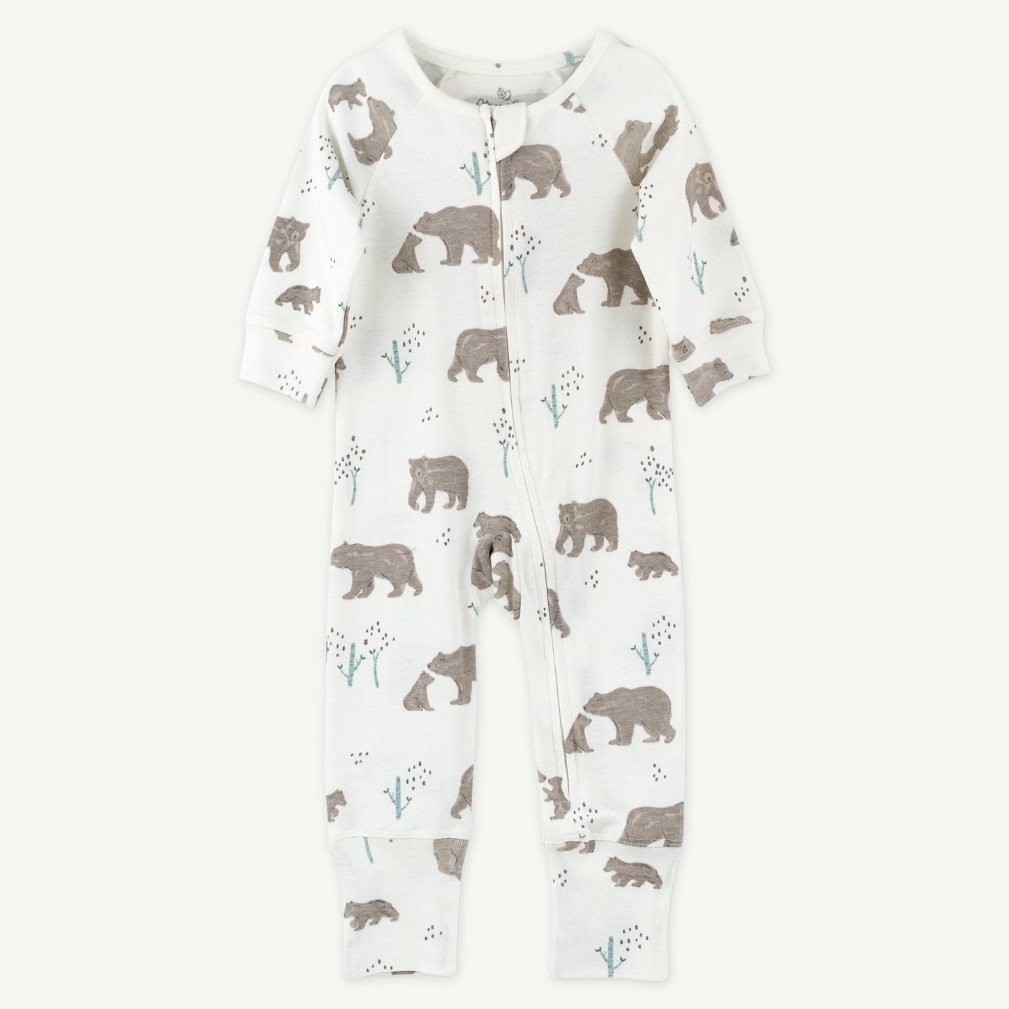 Watercolor Bear Print Unionsuit