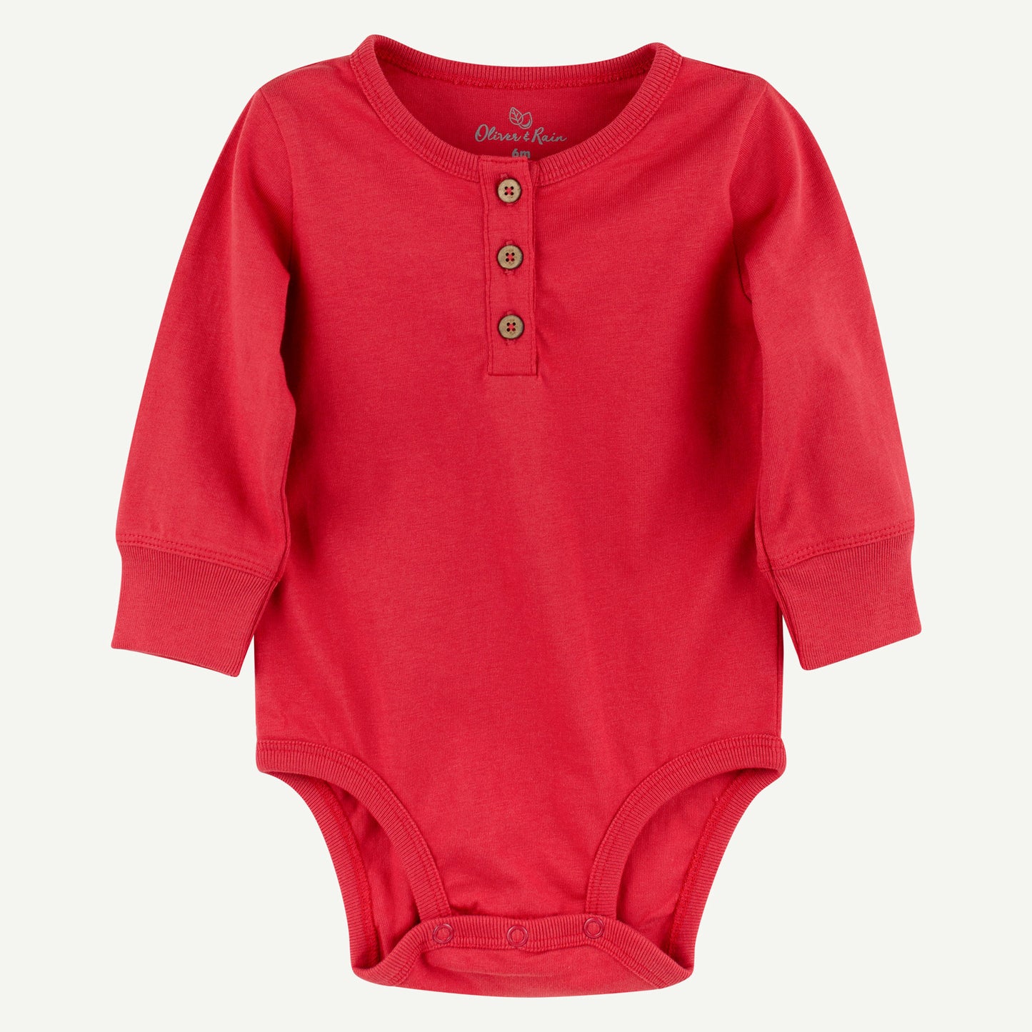 Red Henley Bodysuit