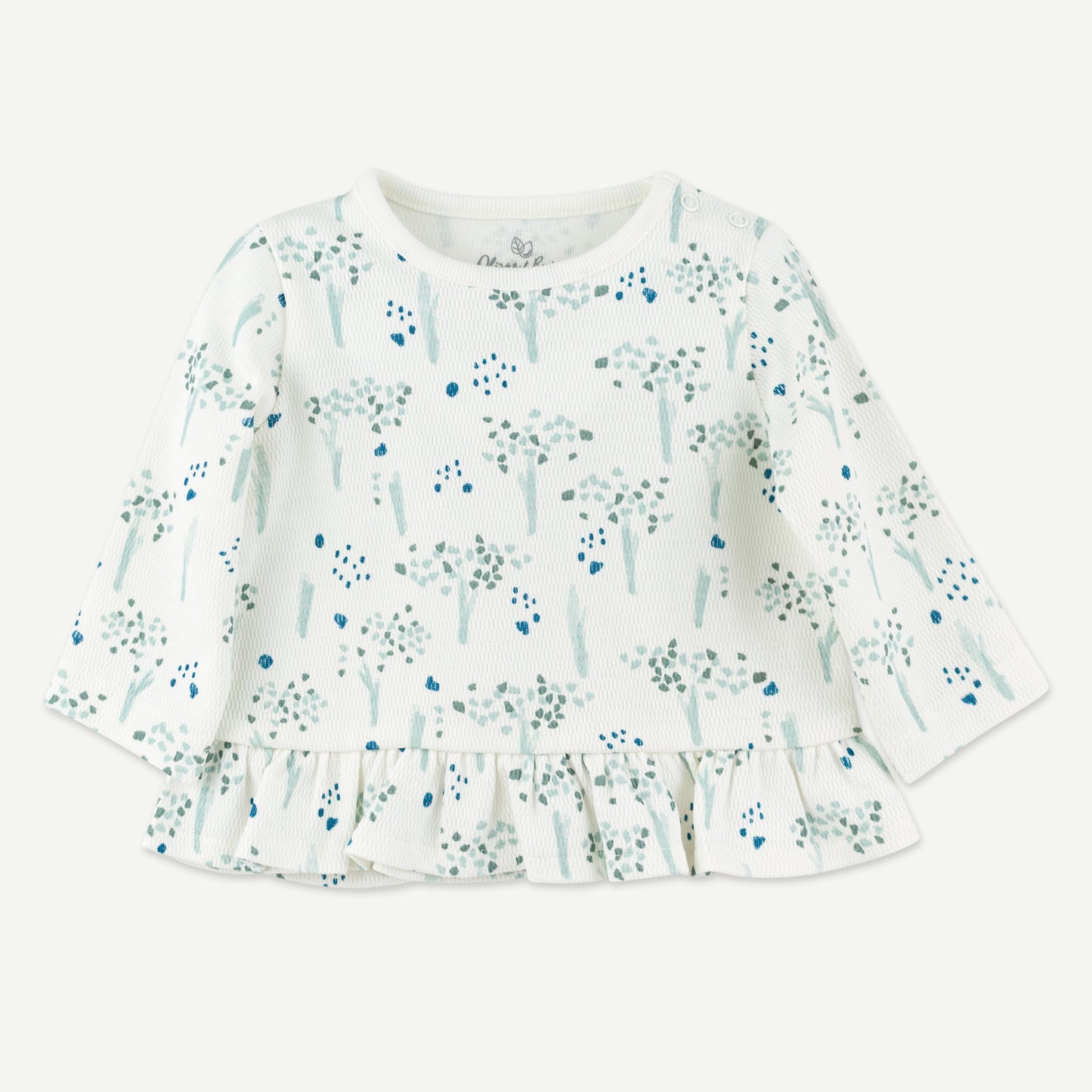 Tree Print Ruffle Tee