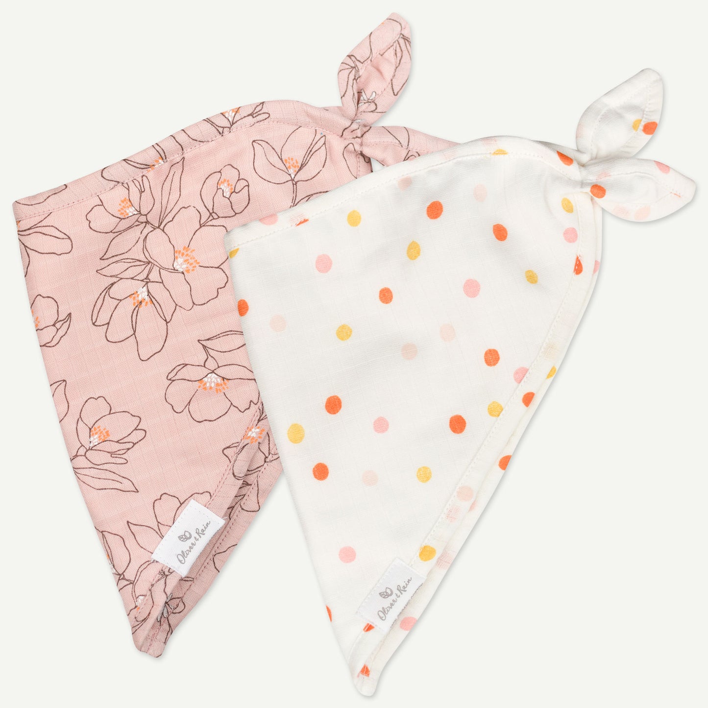 2-Pack Desert Flower Print Bandana Bib