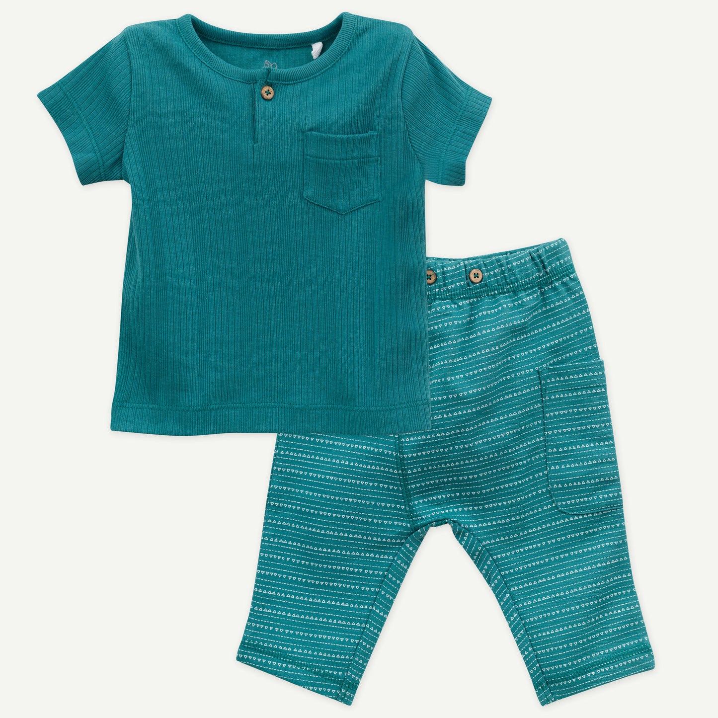 2-Piece Outfit in Turquoise Geo Print