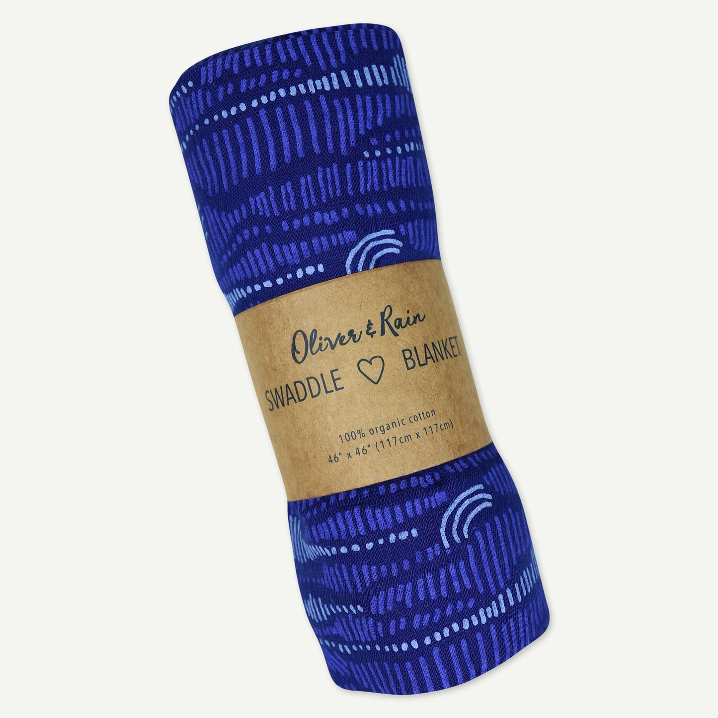 Blue Geo Line Print Swaddle