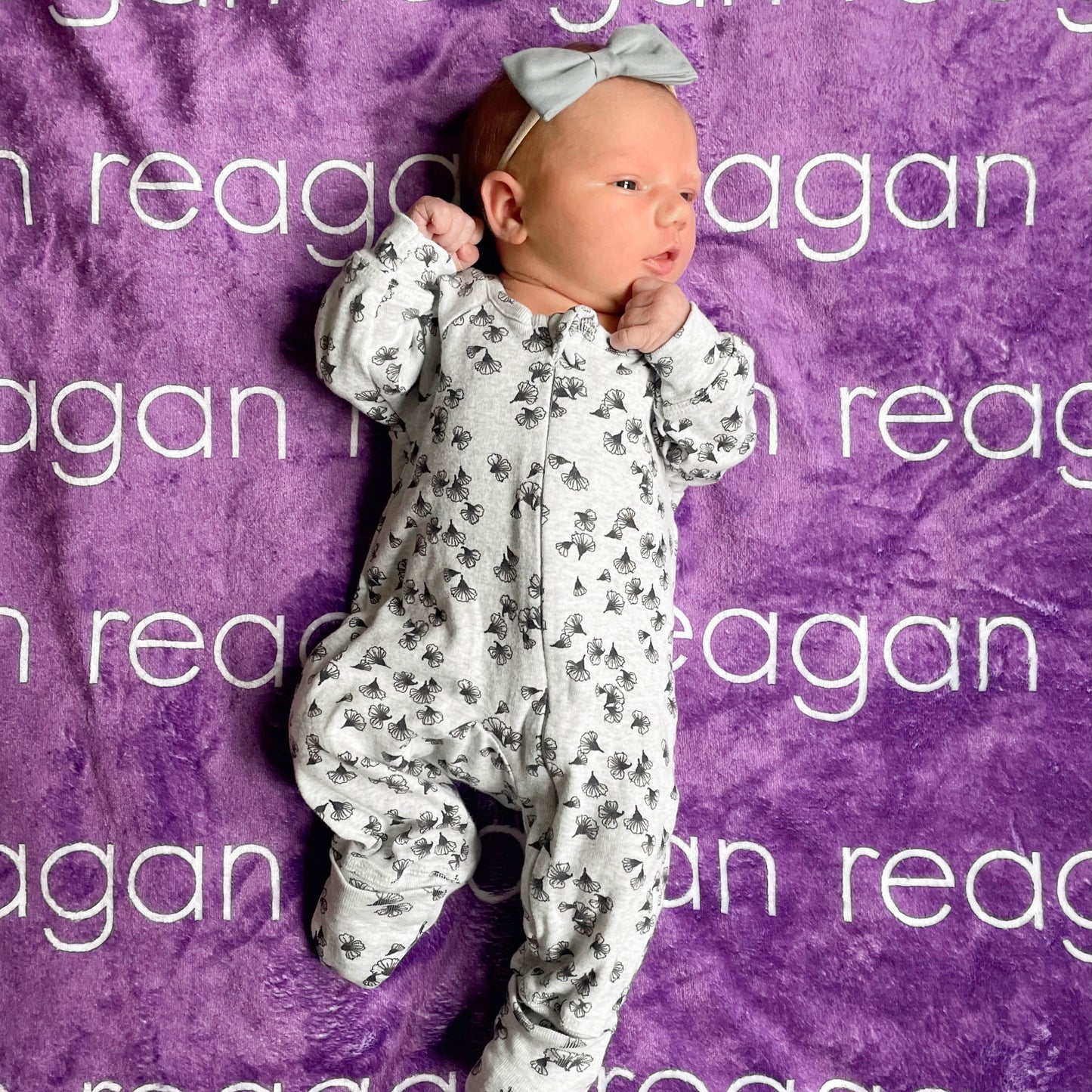 Heather Gray Floral Print Unionsuit