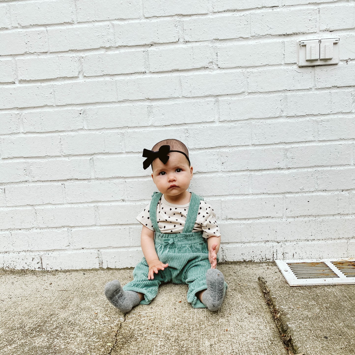 Light Pine Green Corduroy Overalls