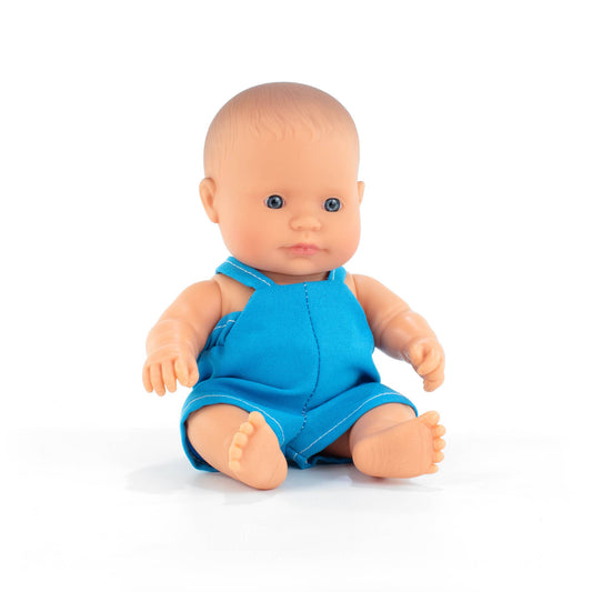 Miniland Educational - Baby Doll Caucasian Boy 8 1/4'' (Bag) - M&M
