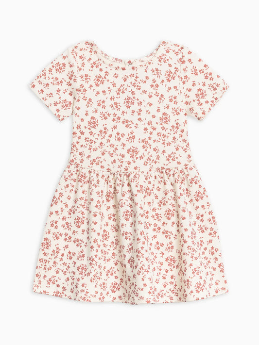 Colored Organics - Organic Kids Short Sleeve Stella Swing Dress - Alma Floral