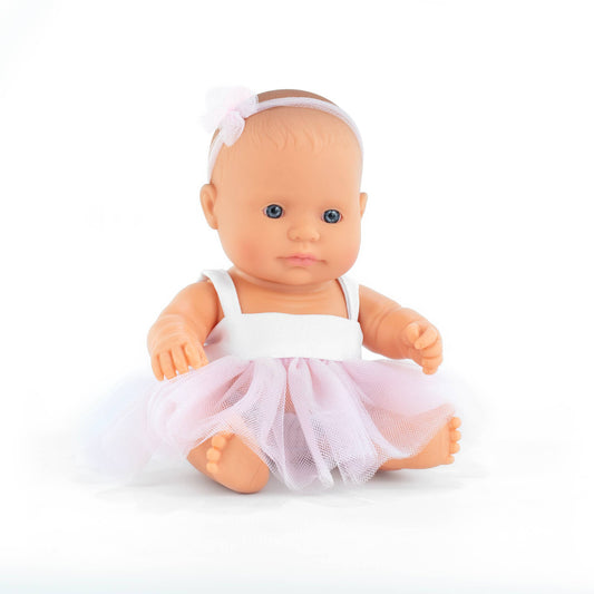 Miniland Educational - Baby Doll Caucasian Girl 8 1/4'' (Bag) - M&M