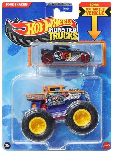 Mattel Hot Wheels Monster Truck 1:64 with Crushable Car
