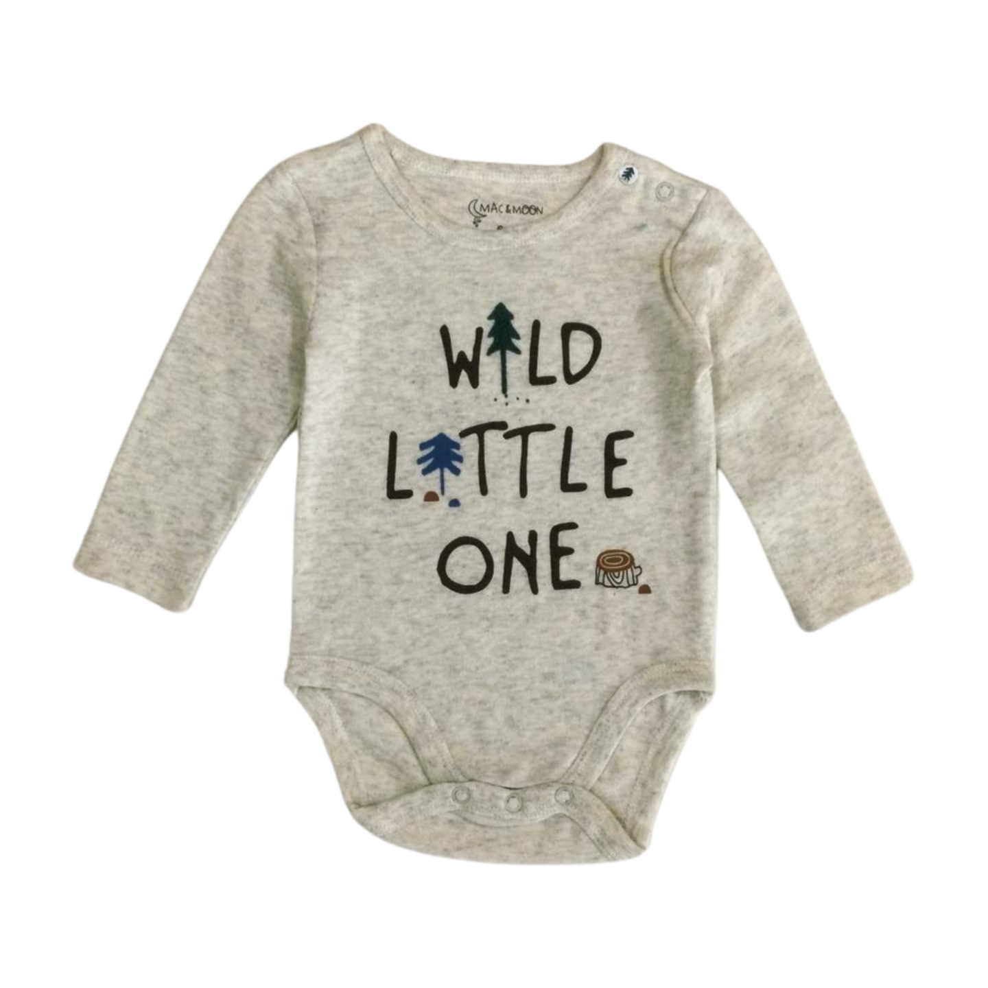 Moose and Pine Tree 2pk Long Sleeve Bodysuit