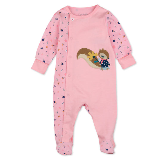 Organic Cotton Pink Squirrel Sleep & Play