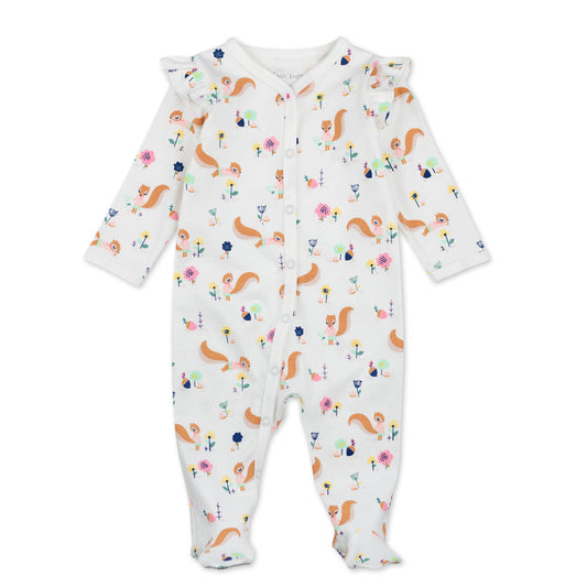 Organic Cotton Sleep & Play in Squirrel Print