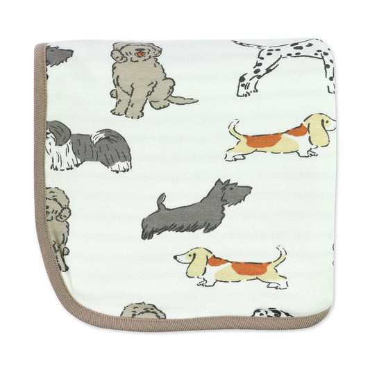 Organic Cotton Receiving Blanket in Furry Friends Print