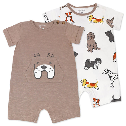 Organic Cotton 2-Pack Romper in Furry Friends Print