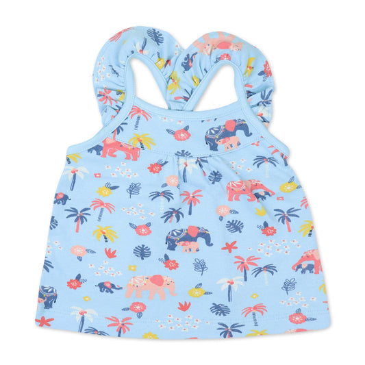 Organic Cotton 2-Piece Short Set in Elephant Blooms Print