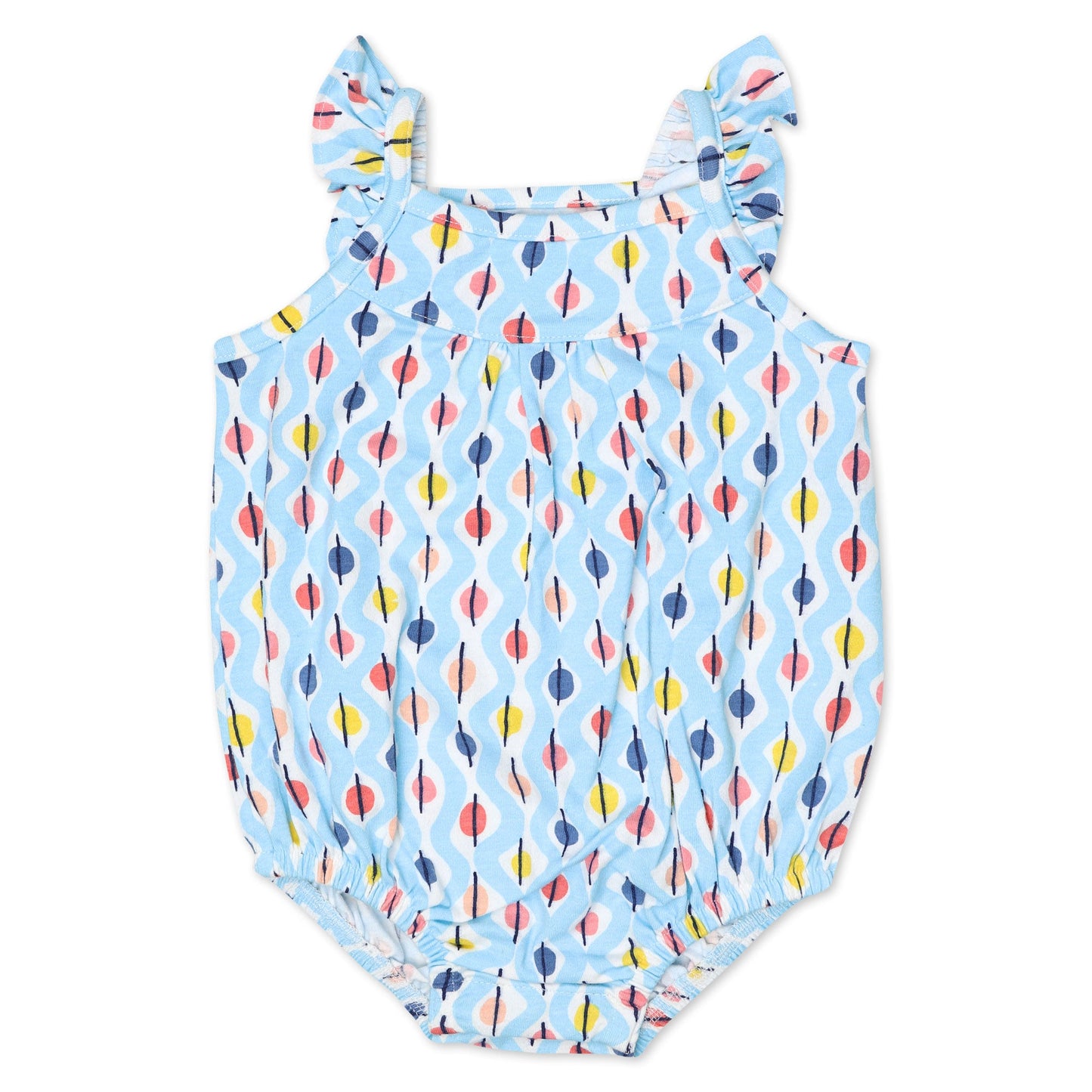 Organic Cotton 2-Pack Bubble Rompers in Elephant Blooms Print