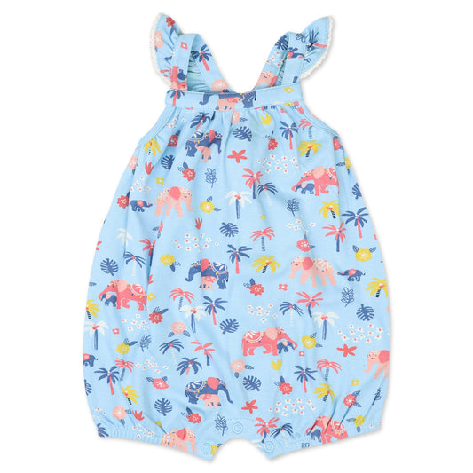 Organic Cotton 2-Pack Romper in Elephant Blooms Print