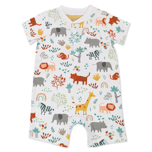 Organic Cotton 2-Pack Romper in Safari Pals Print