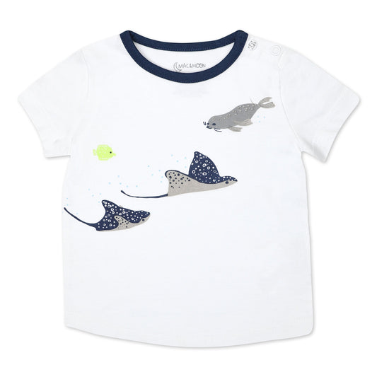 Organic Cotton 2-Piece Short Set in Sweet Sea Life Print