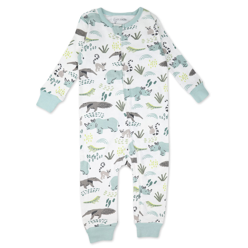 Organic Cotton 2-Pack Pajamas in Rhino Buddies Print