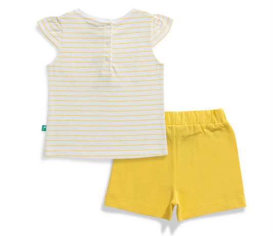 Juscubs - BABY GIRLS GRAPHIC PRINTED T
SHIRT & SOLID SHORTS SET