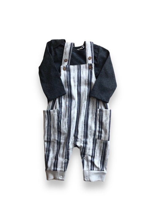 Neutral Gray Overall 2pc Set
