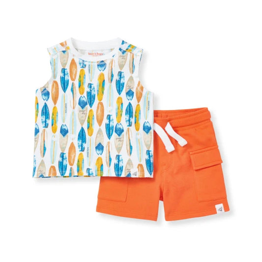 Burt's Bees Baby Toddler Beach Boards Tank & Shorts Set