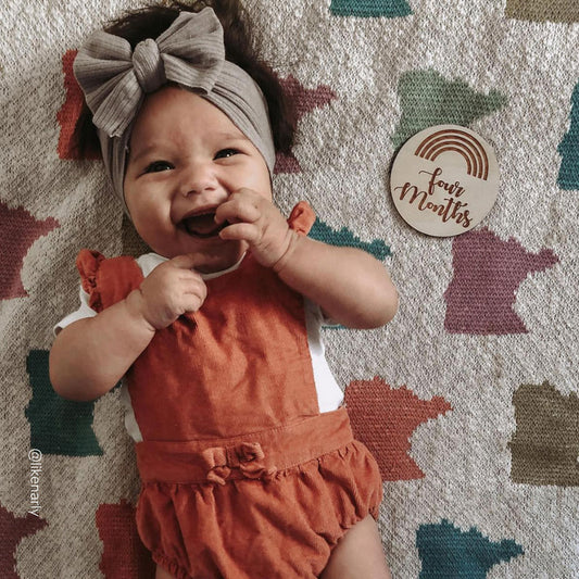 Apricot Babycord Romper with Flutter Sleeves