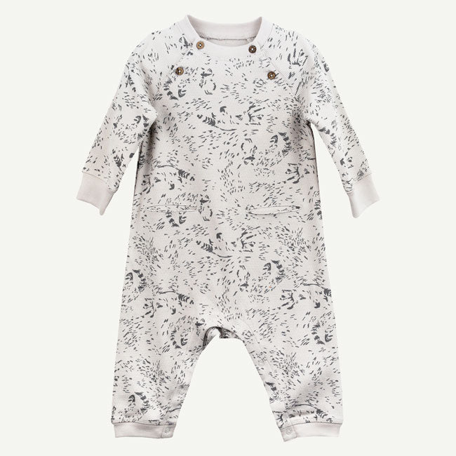 Baby Boys Organic Raccoon Print Jumpsuit | Oliver & Rain