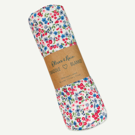 Ditsy Floral Print Swaddle