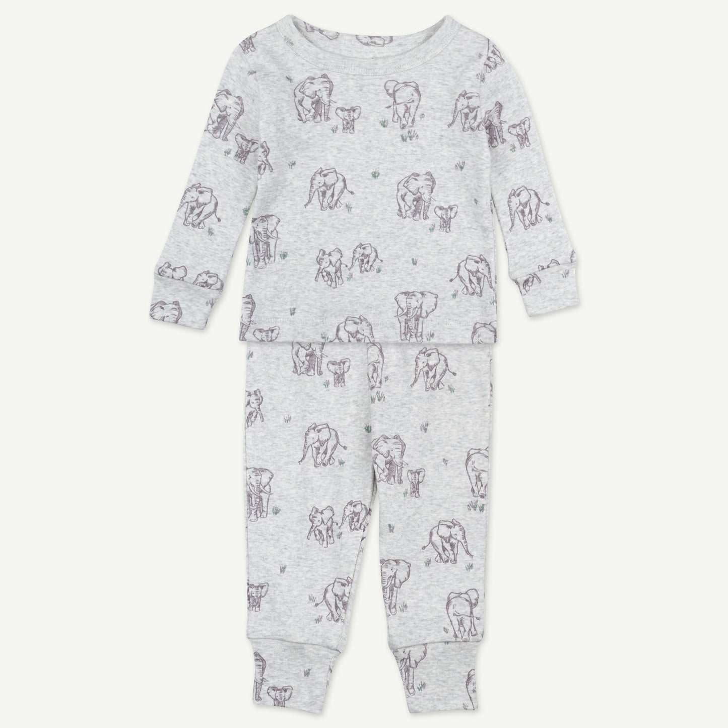 2-Piece Pajama in Elephant Print