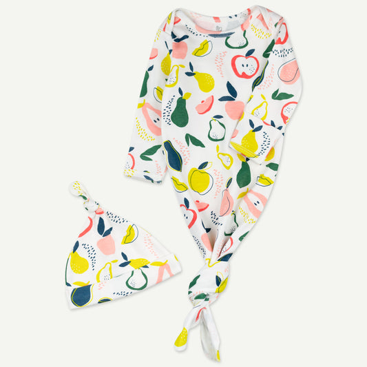 2-Piece Cap & Gown Set in Fruit Print