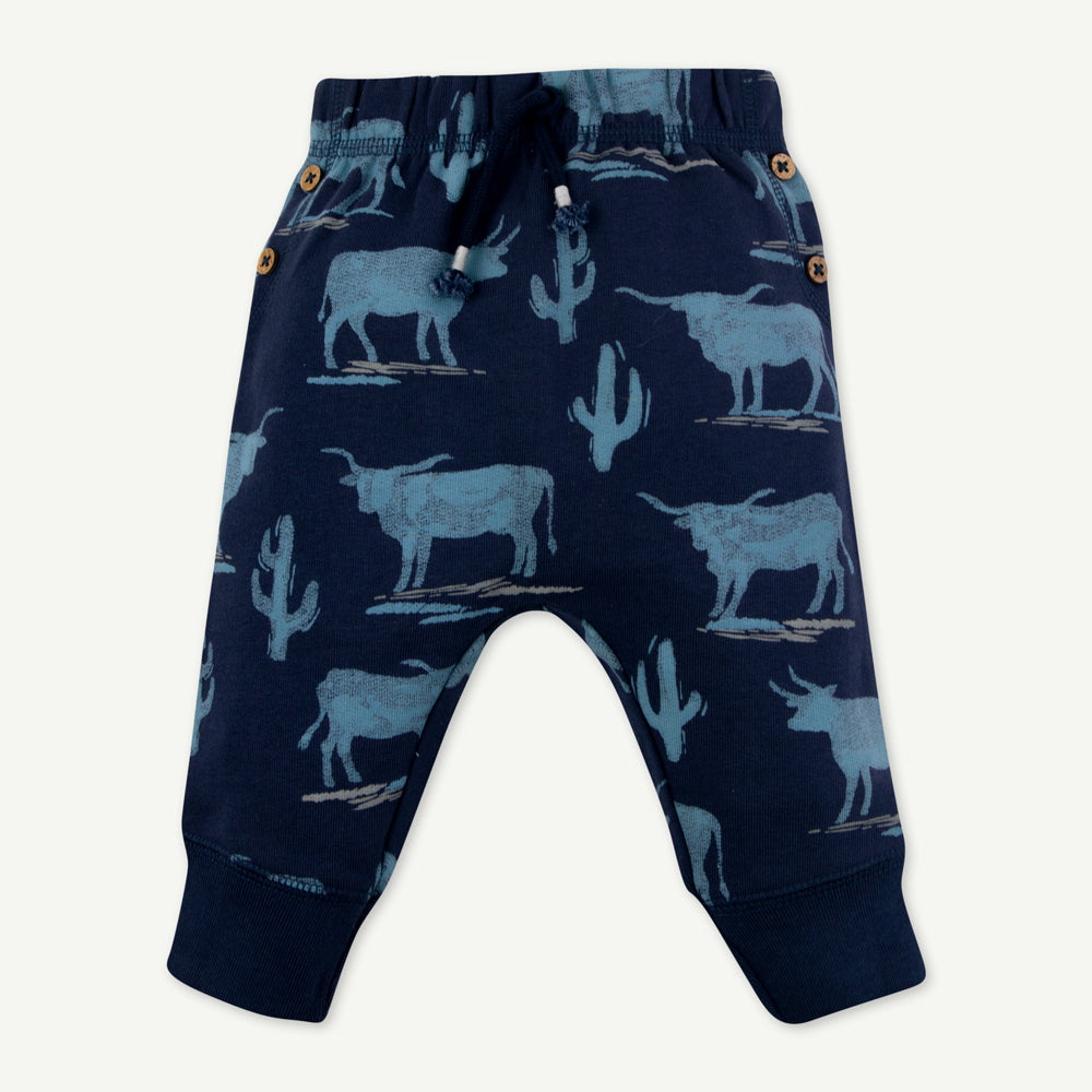 2-Piece Blue Longhorn Pant & Bodysuit Set