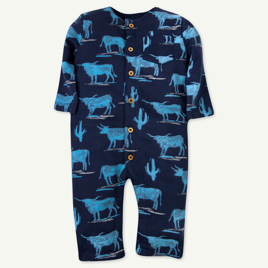 Lonnghorn Print Coverall