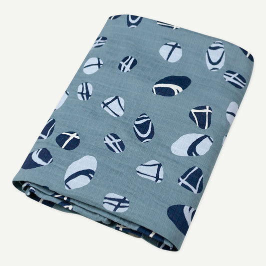 Sea Rock Print Swaddle