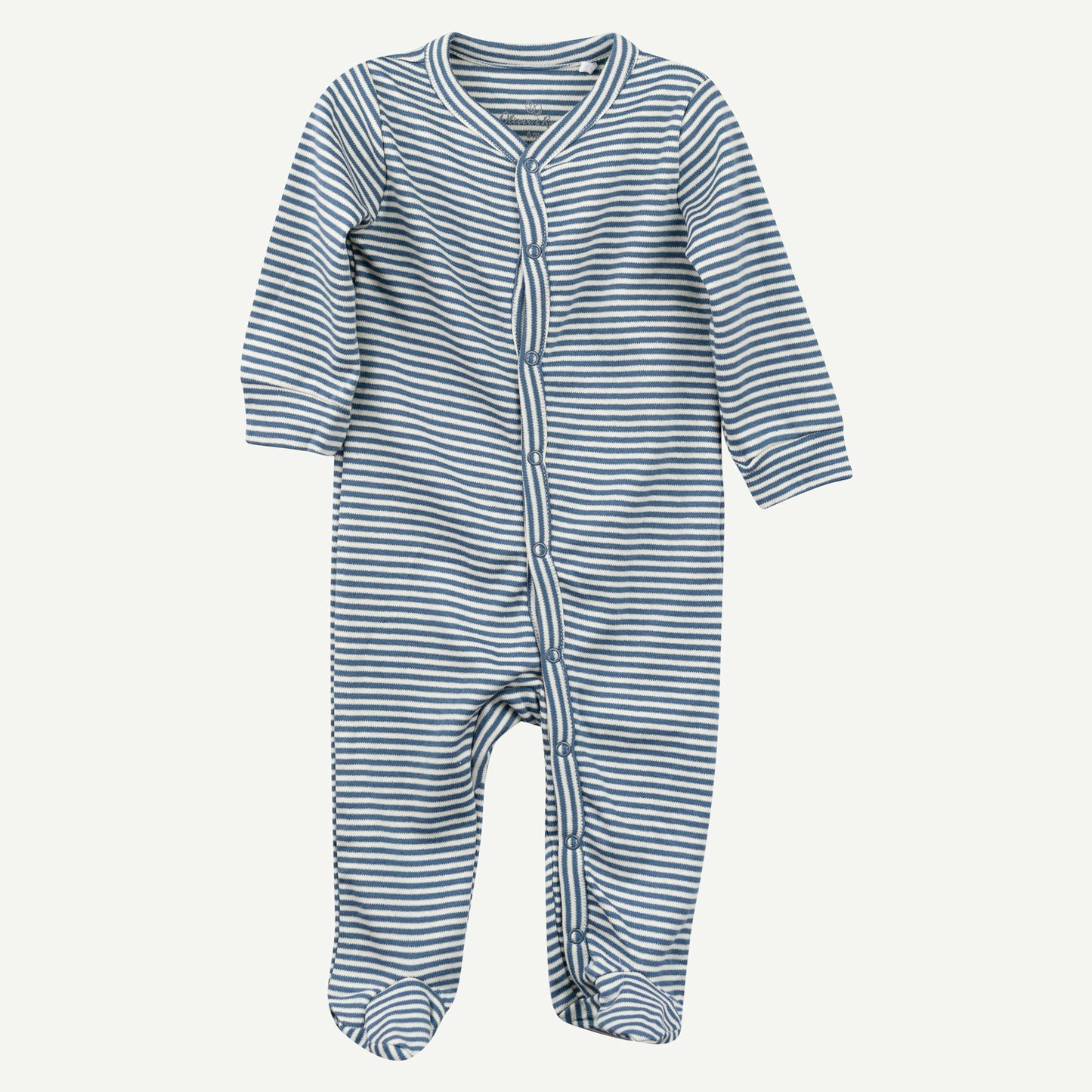 Slate Blue Mini Stripe Sleep & Play