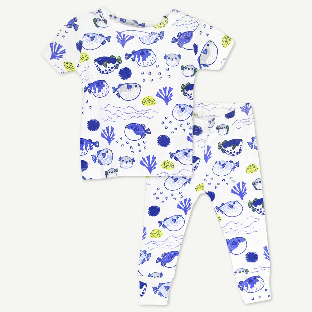 2-Pack Pajama Set in Bubble Fish Print