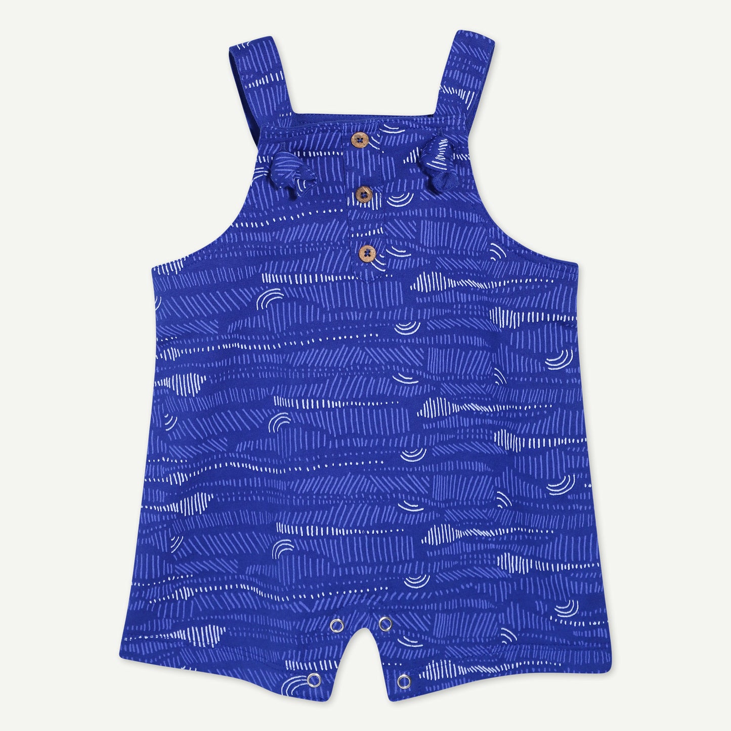 Blue Geo Wave Print Shortall