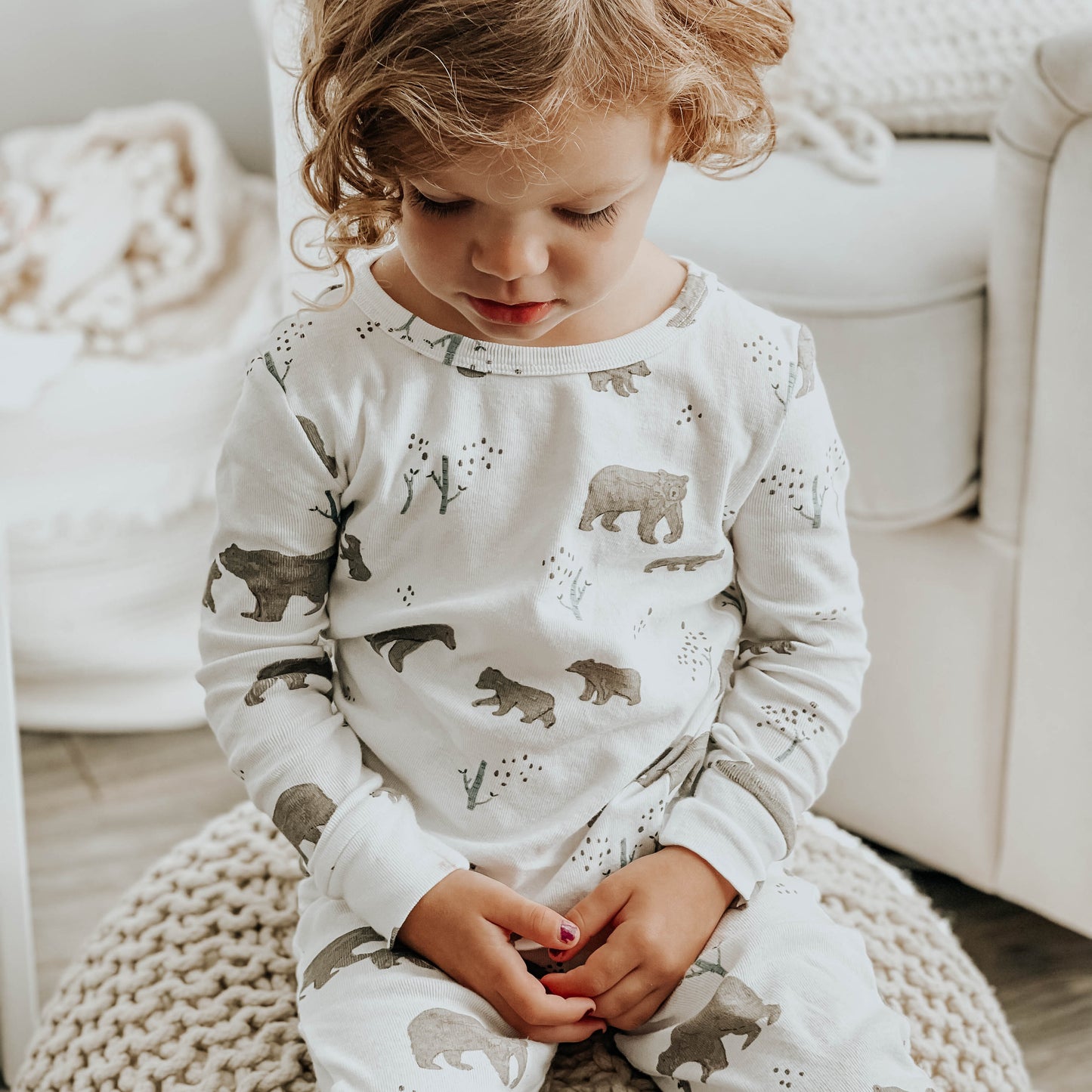 2-Piece Pajama in Watercolor Bear Print - Toddler